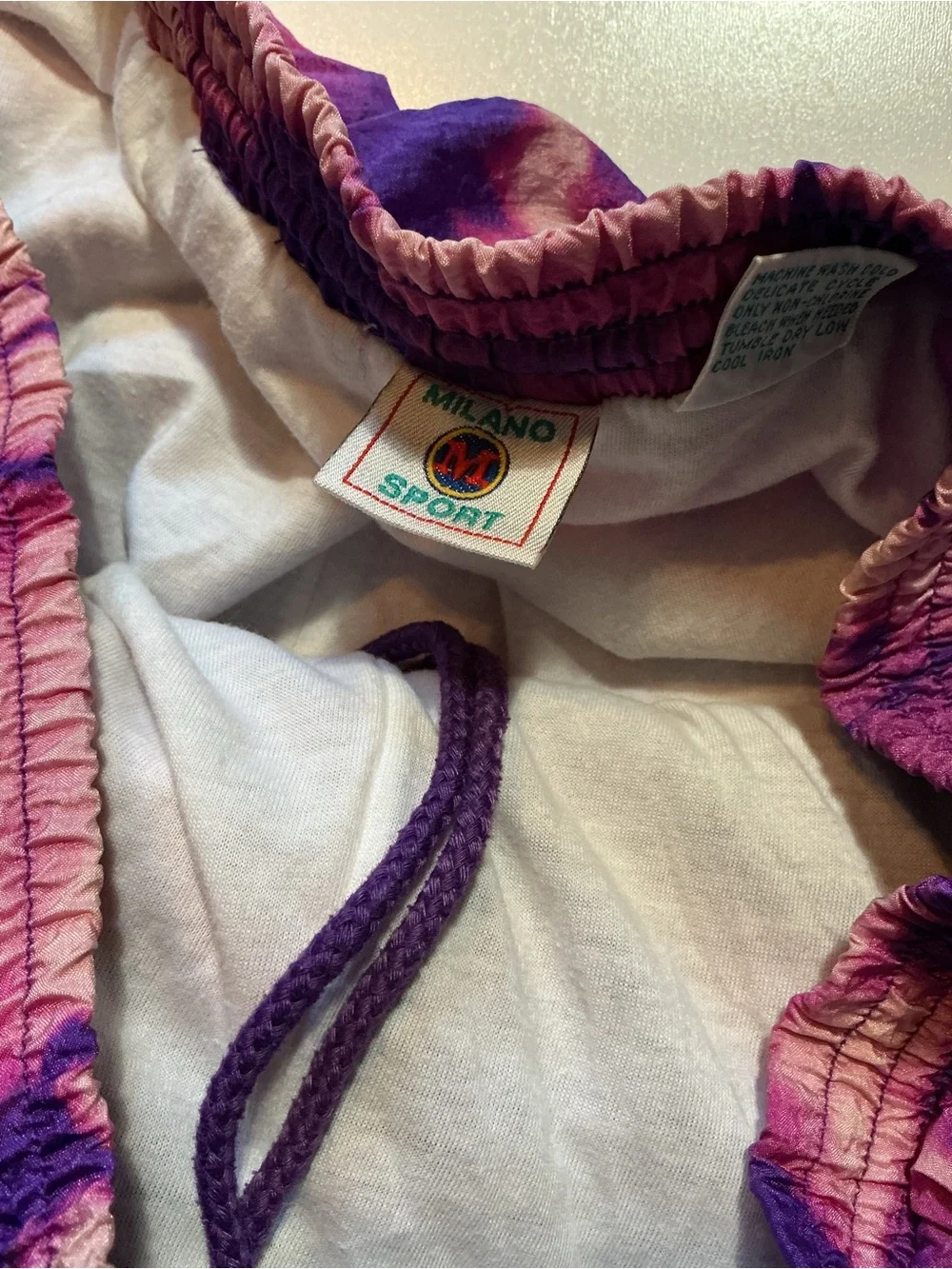 Vintage Milano Sport Tie Dye Windbreaker Nylon Multicolored Track Pants